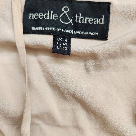 Anthropologie Needle & Thread Mini Dress 10 Sequins Flapper New Years Formal Wed - Picture 4 of 5